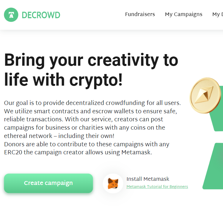 Redesign implementation of the DeCrowd web app